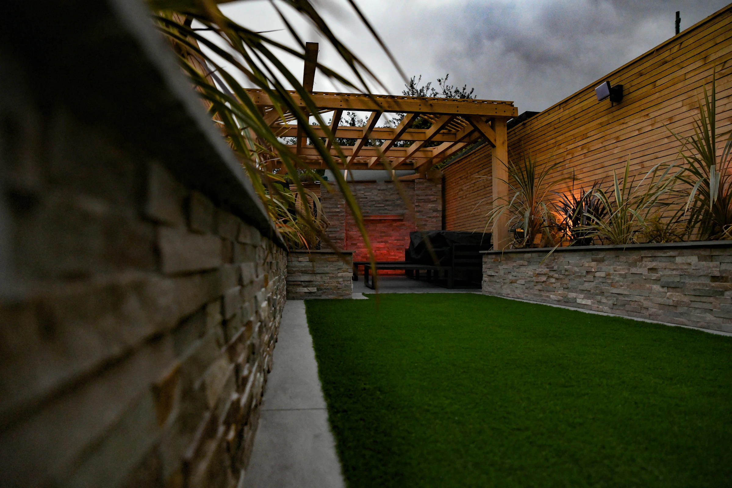 Green landscape and lawn